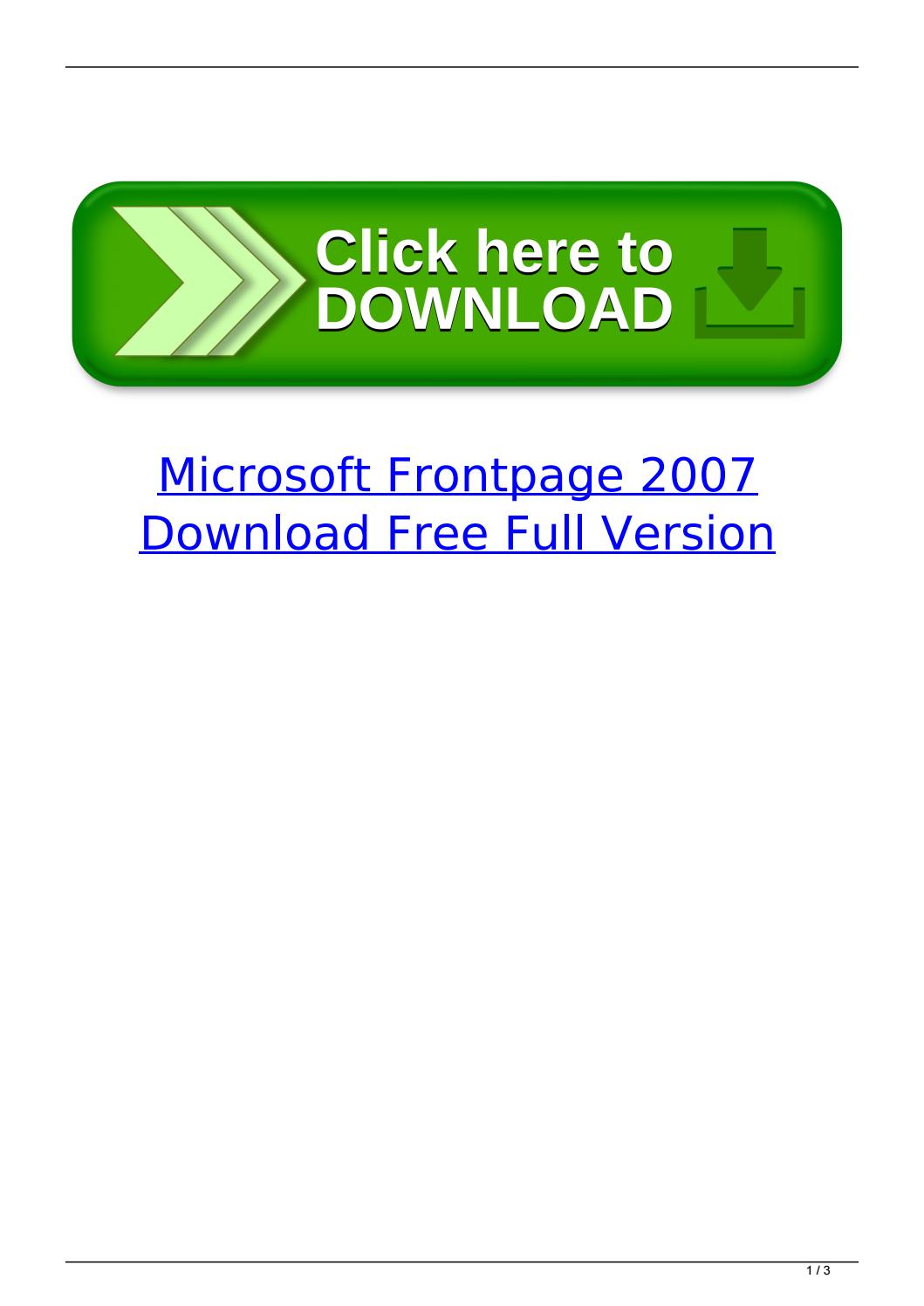 Download microsoft frontpage 2013